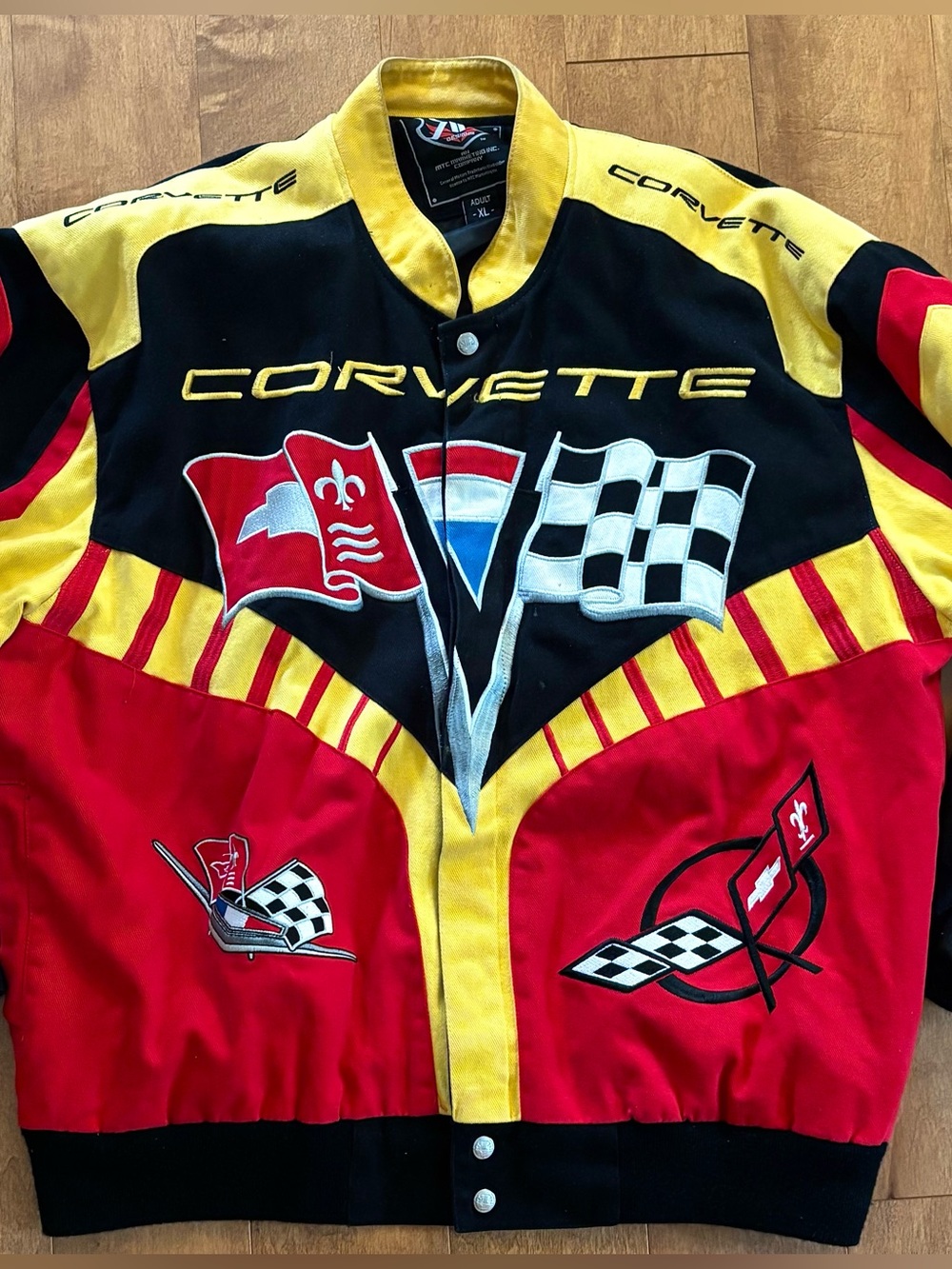 Vintage Y2K Corvette Twill Racing Jacket Bomber XL